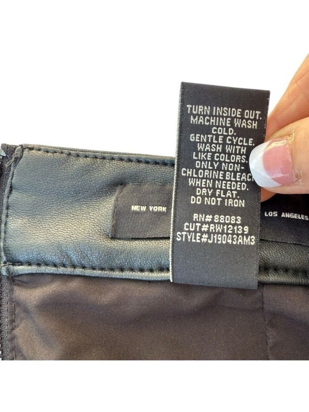 Z16 ReWash Faux Leather Lined Mini Skirt SzSm Like New - Picture 7 of 11
